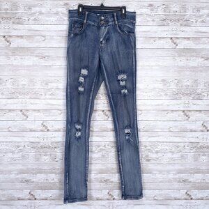 American Quality Jeans Sz 5 Stretch Distressed 598
